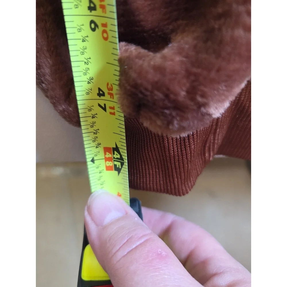 Dog‎ Costume Adult Small Brown Plush Fleece Hooded Full Zip Cosplay Halloween